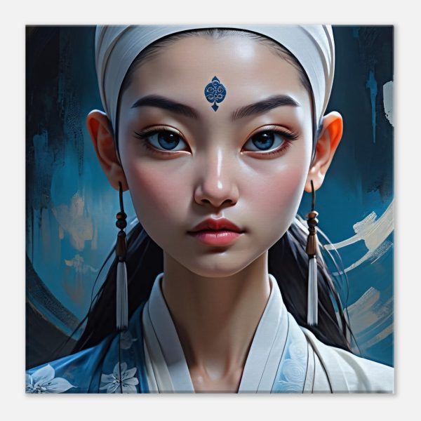 Enigmatic Elegance: Mysterious Maiden Canvas Print