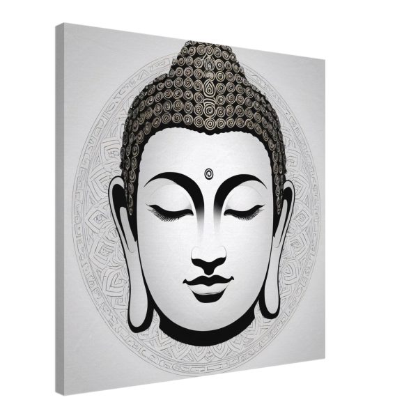 Buddha Mask Canvas Unveils Tranquil Elegance 8