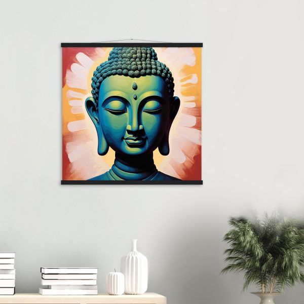 The Blue and Green Buddha Head Canvas 13