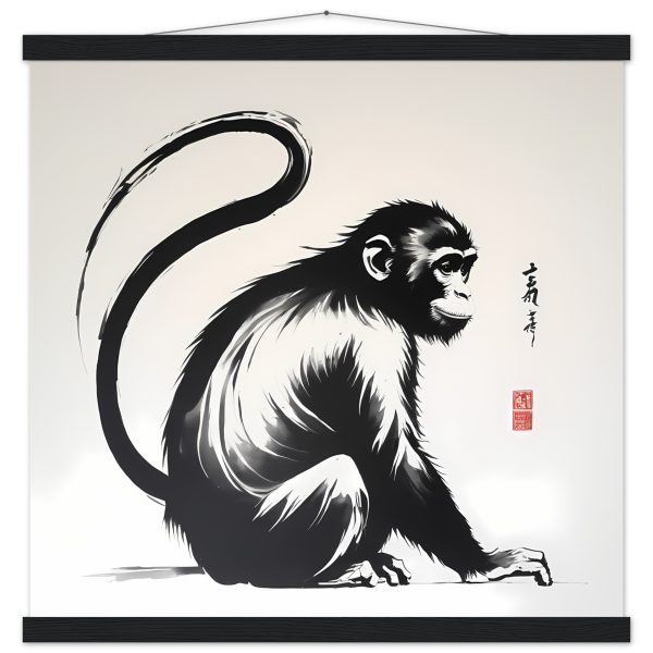 The Tranquil Charm of the Zen Monkey Print 14