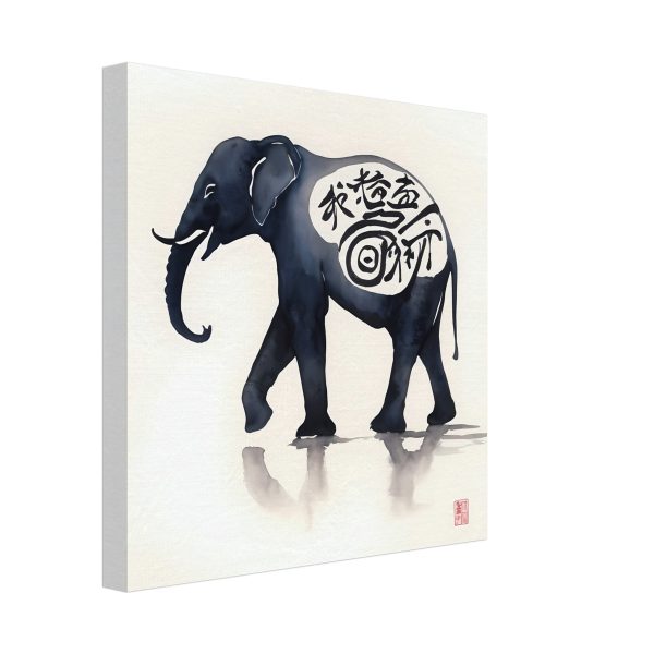 Eternal Serenity: The Enigmatic Black Zen Elephant Print 15