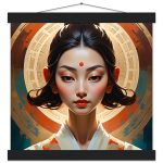 Elegant Intrigue: Premium Matte Poster of a Mysterious Beauty 7