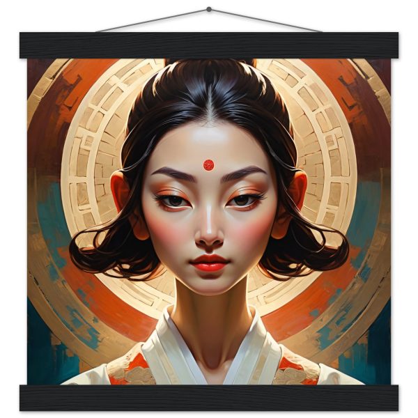 Elegant Intrigue: Premium Matte Poster of a Mysterious Beauty 3