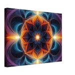 Zen Harmony Unveiled: Abstract Lotus Spiral Canvas Print 5