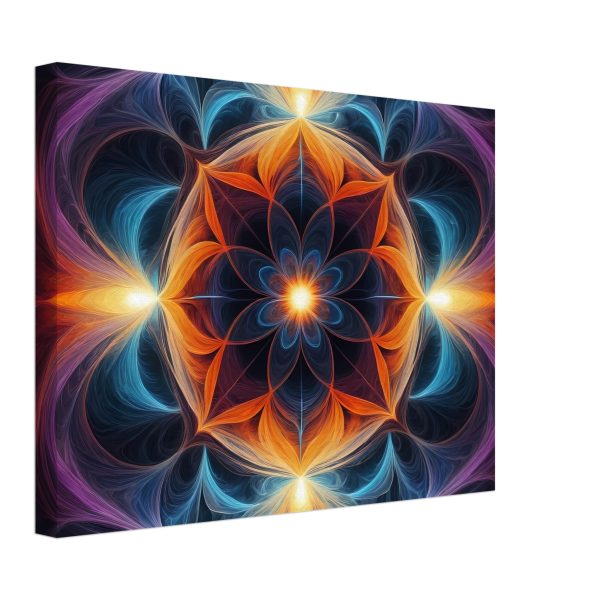Zen Harmony Unveiled: Abstract Lotus Spiral Canvas Print