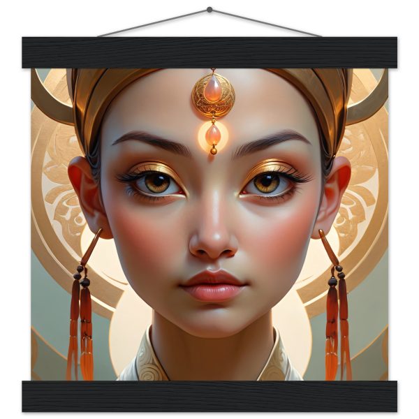 Regal Radiance: Golden Zen Enchantress Poster 4
