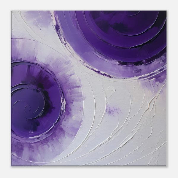 Enigmatic Purple Swirls: Abstract Zen Canvas Art 4