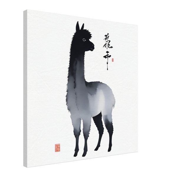 A Fusion of Elegance: The Black and White Llama Print 17