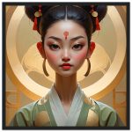 Elegant Geisha: Framed Poster of Timeless Beauty