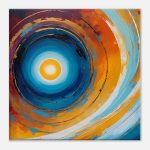 Tranquil Zen Oasis: Canvas Print with Circles of Serenity 7