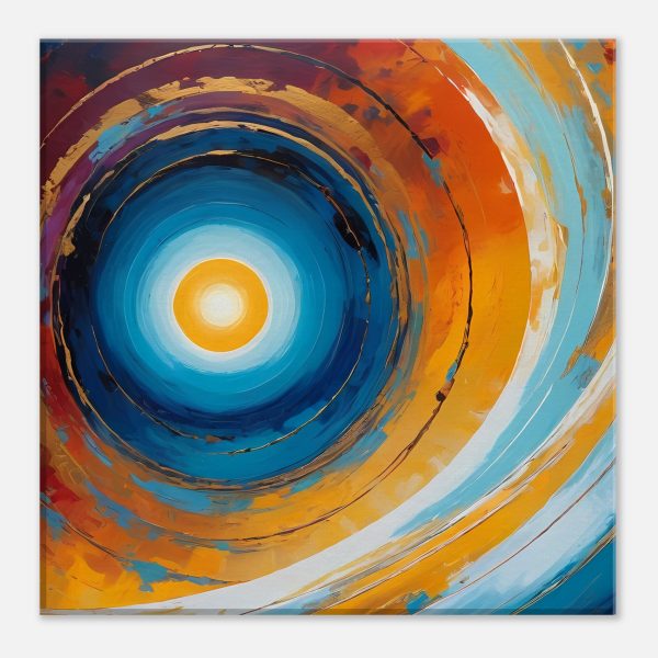Tranquil Zen Oasis: Canvas Print with Circles of Serenity 3