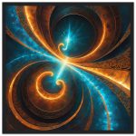 Zen Serenity Unveiled: Framed Poster with Golden Swirls 6