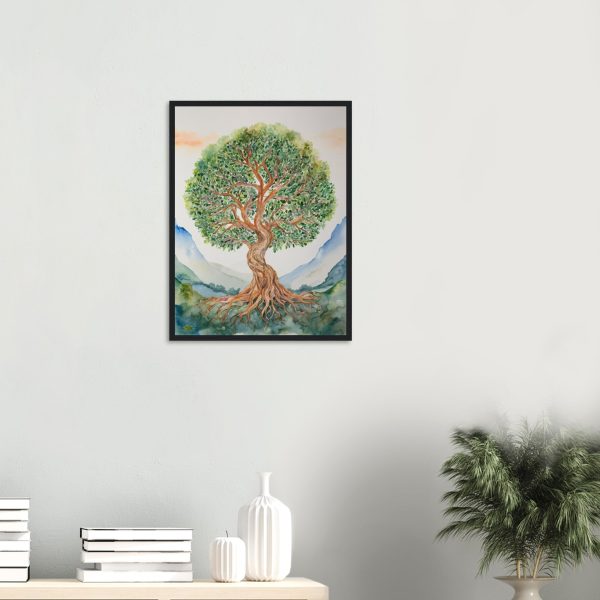 Tranquil Tree in Watercolour Wall Art 11