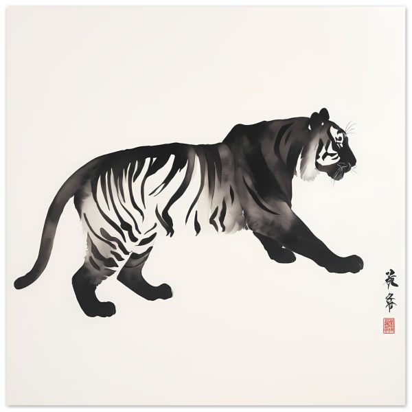 Unleashing Elegance: The Zen Tiger Canvas Print 2