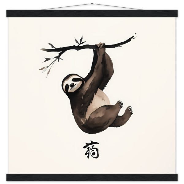 The Zen Sloth Watercolor Print 6