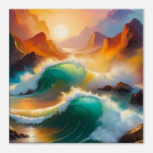 Harmony Unleashed: Crashing Waves Canvas Art for Zen Bliss