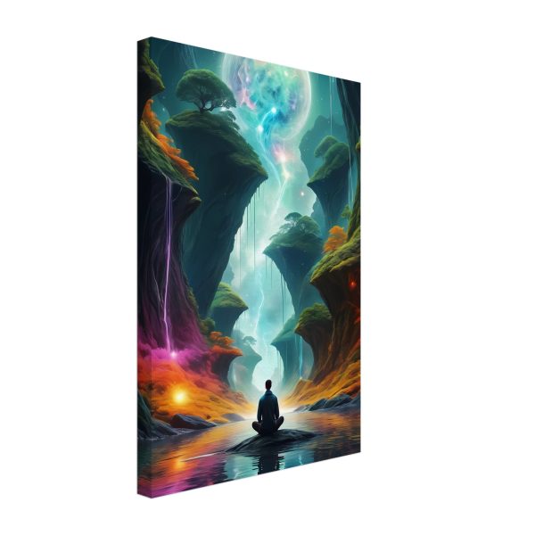 A Tranquil Journey in the Cosmic Oasis Canvas Print