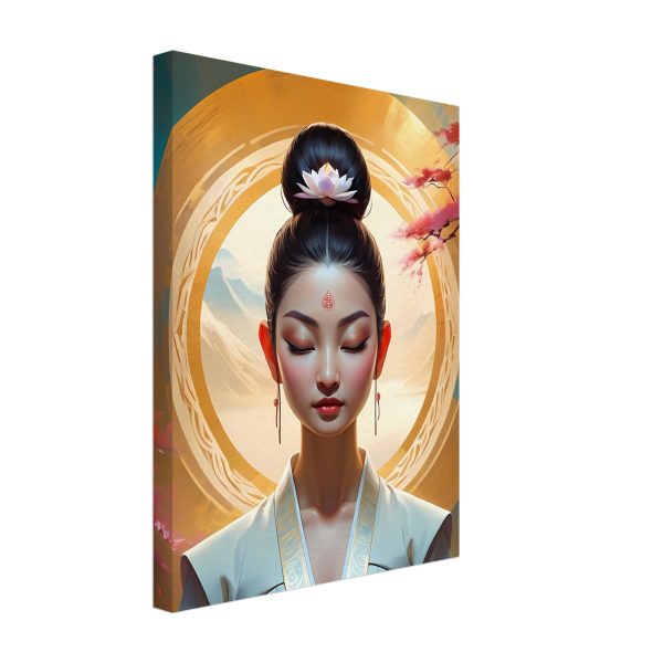 Woman Buddhist Meditating Canvas: A Visual Journey to Enlightenment 27