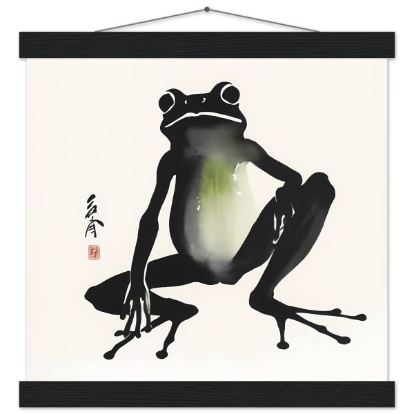 A Playful Symphony Unveiled in the Zen Frog Watercolor Print 15