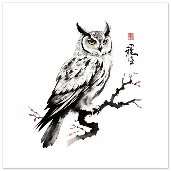 Harmony in Monochrome: Exploring the Allure of the Zen Owl Print 6