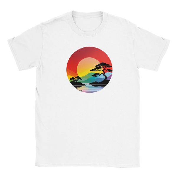 Sunset Lake: A Scenic Kids’ Nature-Inspired T-shirt 2