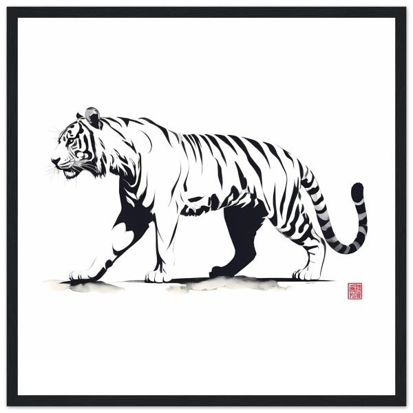 Monochrome Tiger Canvas Print 15