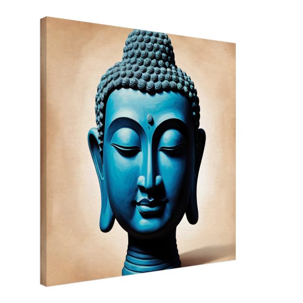 Blue Tranquillity: Buddha Head Elegance for Your Space 7