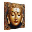 Golden Serenity: Zen Buddha Mask Poster 25