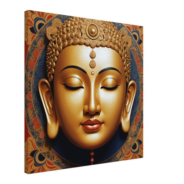 Golden Serenity: Zen Buddha Mask Poster 5
