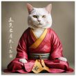 Zen Cat in Red Robes Wall art 17
