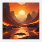 Crimson Majesty – Zen Sunset Canvas Print 6
