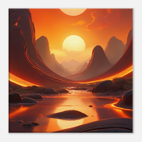 Crimson Majesty – Zen Sunset Canvas Print 2
