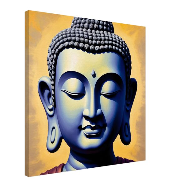 Serenity Canvas: Buddha Head Tranquility for Your Space 7