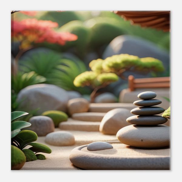 Eternal Tranquility: Japanese Pagoda Zen Garden Canvas 4