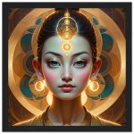 Gilded Elegance: Golden Goddess Zen Framed Art 6
