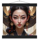 Regal Empress Zen Art Print with Magnetic Wooden Hanger 6