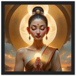 Sunrise Serenity: Framed Zen Meditation Art 6