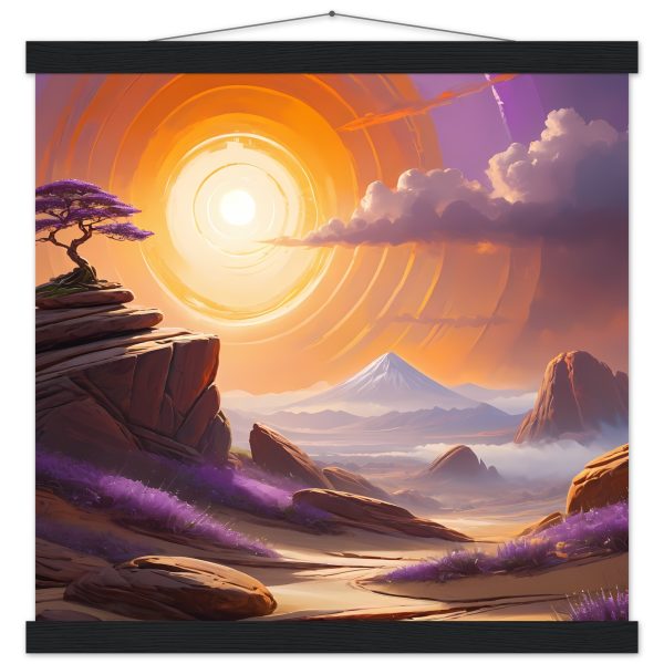 Desert Dawn Serenity: Premium Zen Poster with Hanger 2