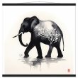 The Enchanting Black Elephant with White Tree Print 32