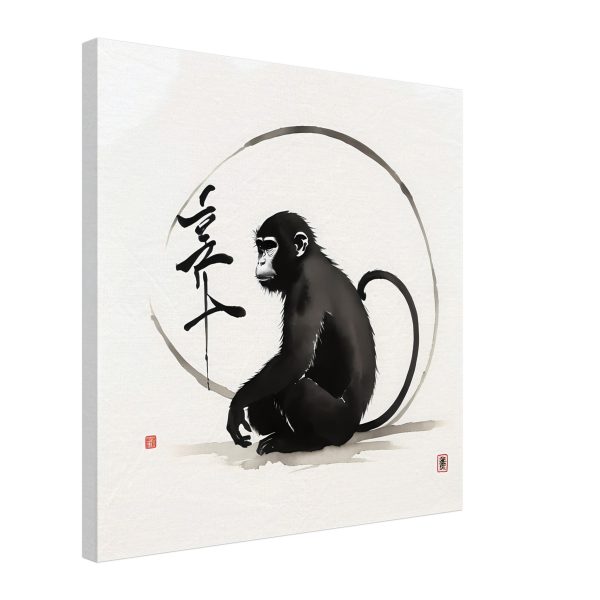 Tranquil Harmony: A Enchanting Zen Monkey Print 16