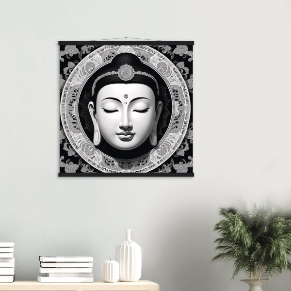 Elegance Unveiled: Zen Buddha Mask Canvas 4