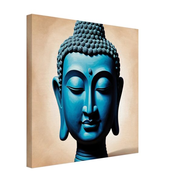 Blue Tranquillity: Buddha Head Elegance for Your Space 16