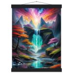 Ethereal Cascades: Zen Harmony Poster with Hanger 5