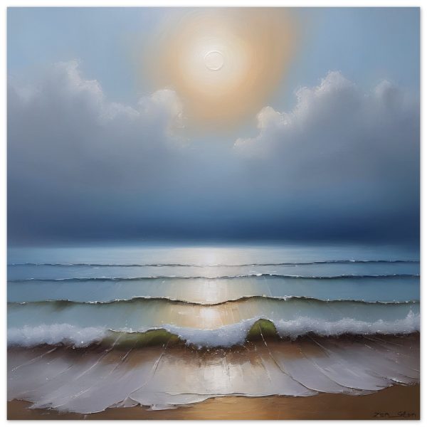Seascape of Zen in the Oil Painting Print 9