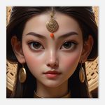 Ethereal Beauty: Golden Goddess Canvas Art 6