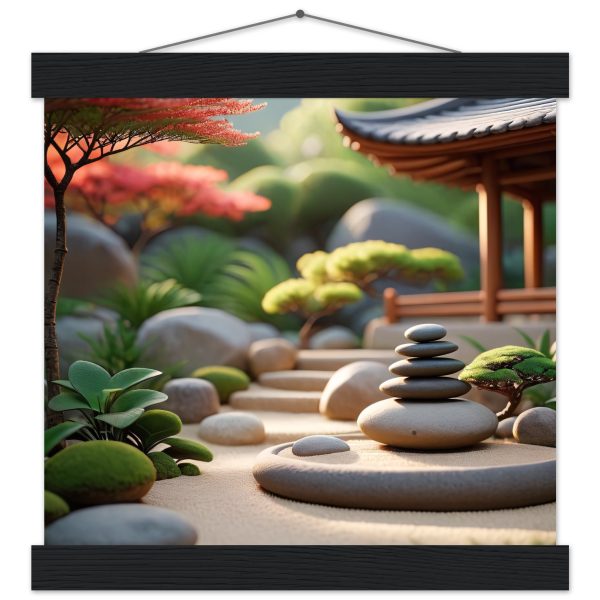 Harmony Unveiled: Japanese Pagoda Zen Garden Poster 3