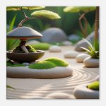 Zen Garden Harmony: Canvas Print for Tranquil Living
