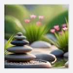 Elevate Your Space with Zen Garden Beauty: Tranquil Canvas Art 7
