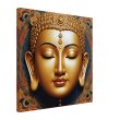 Golden Serenity: Zen Buddha Mask Poster 30