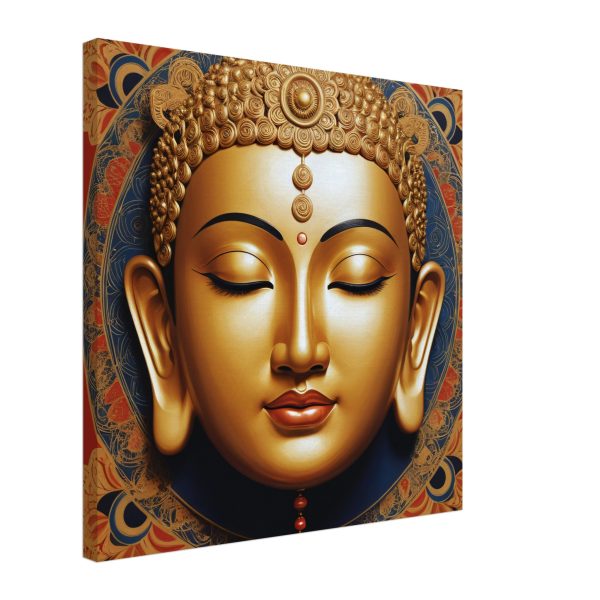 Golden Serenity: Zen Buddha Mask Poster 10